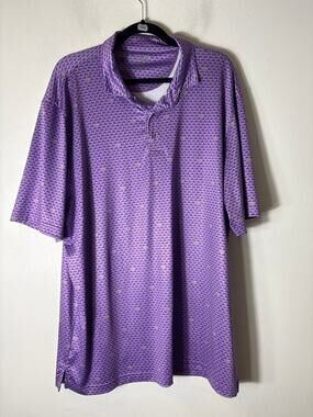 Mens PERLIS Purple Short Sleeve Polo Style Shirt Sz XL